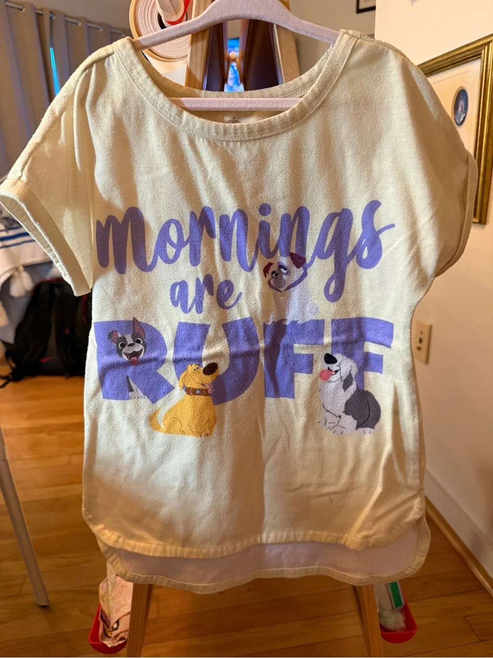 Disney dogs mornings are RUFF pajama set kids size 5/6